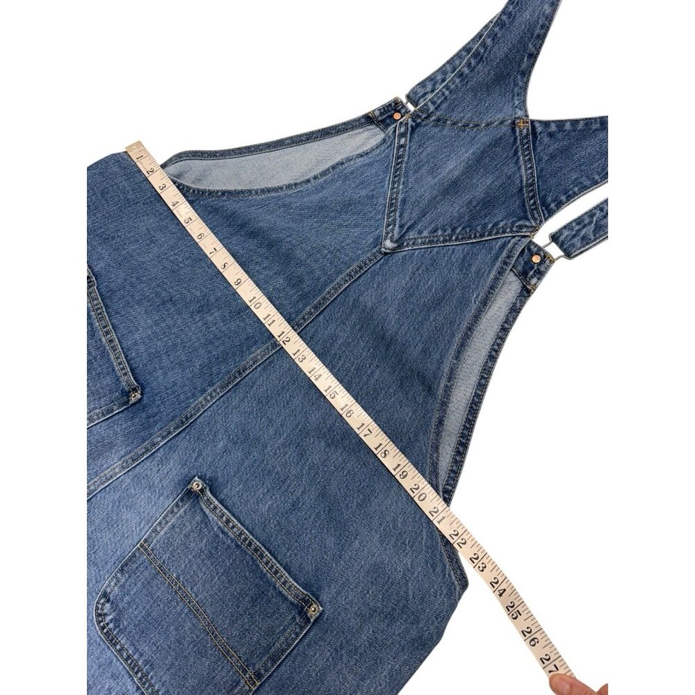 Old Navy Slouchy Shorte Shortalls XXL Blue Karina Wash Denim Shorts Bib Overalls - Picture 4 of 9